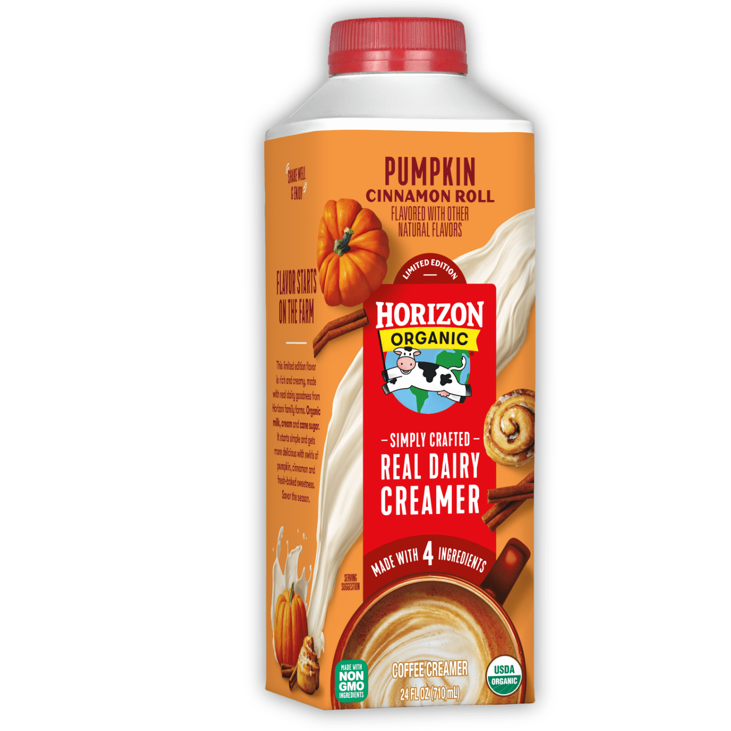 CCクリーム satomin, Pumpkin Cinnamon Roll Real Dairy Coffee Creamer - Horizon